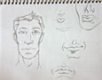 Sketchbook, Examination of Lips in Expression